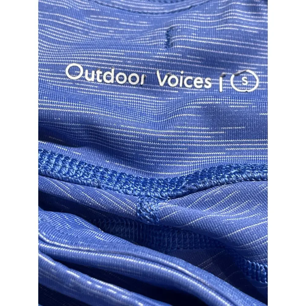 Outdoor Voices Womens Blue Mid Rise Activewear Sports Leggings Trouser Pants S